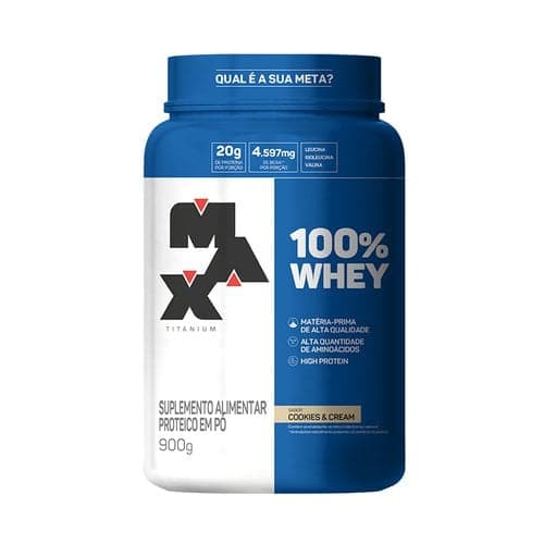 100% WHEY POTE 900G COOKIES CREAM - MAX TITANIUM